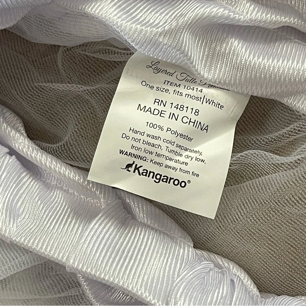NWT Kangaroo Women's Layered Tulle White Petticoat Tutu Mini Under Skirt OS - Picture 7 of 7